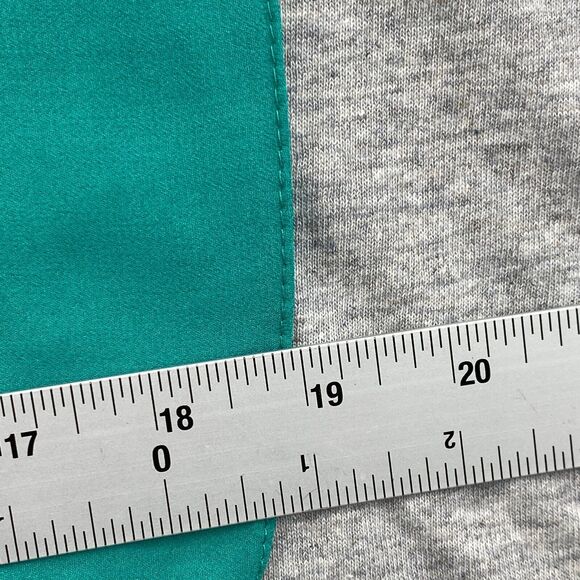 Effy Hematian Silk Scarf Womens Green Oblong Rectangular Logo Patterned Classic - Picture 8 of 9